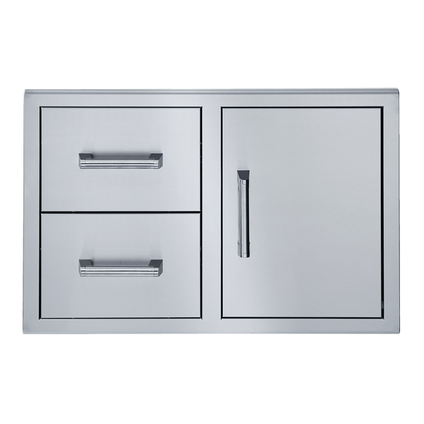 Broilmaster 34-Inch W x 22-Inch H Single Door with Double Drawer in Stainless Steel - BSAW3422SD