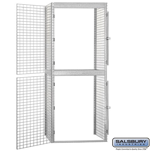 Salsbury 36" Wide Double Tier Bulk Storage Locker - 8235-S