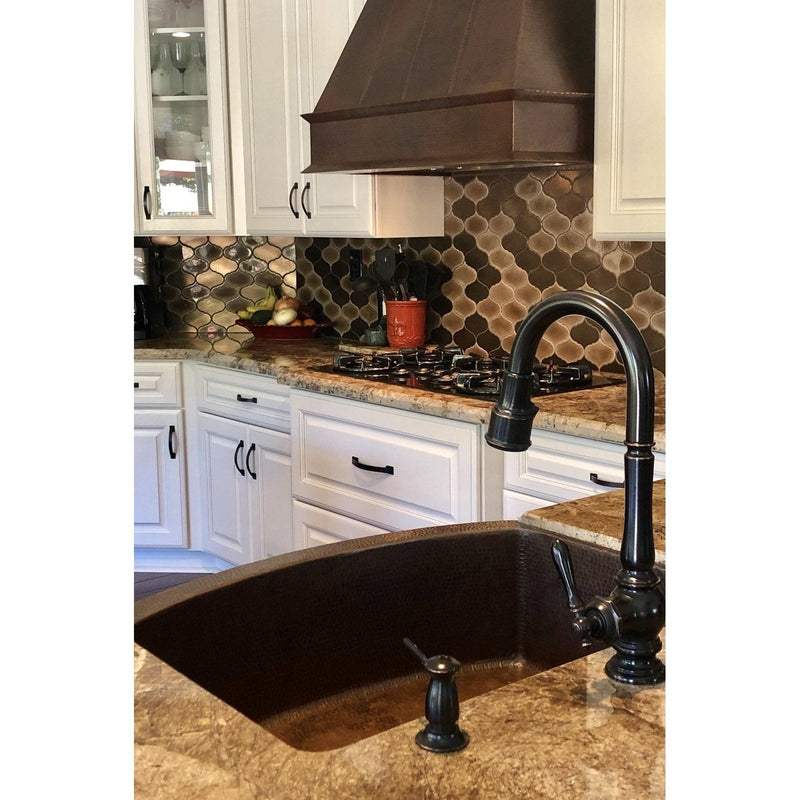 Premier Copper 38 in. Hammered Copper Wall Mounted Euro Range Hood