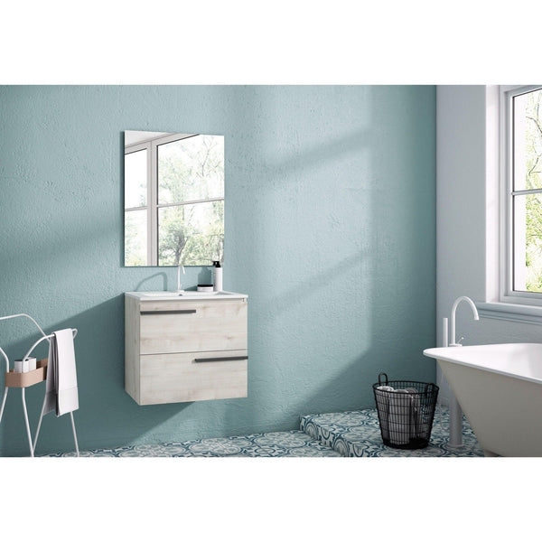 Lucena Bath Scala 24" single sink Vanity in Abedul, White or Tera. - Backyard Provider