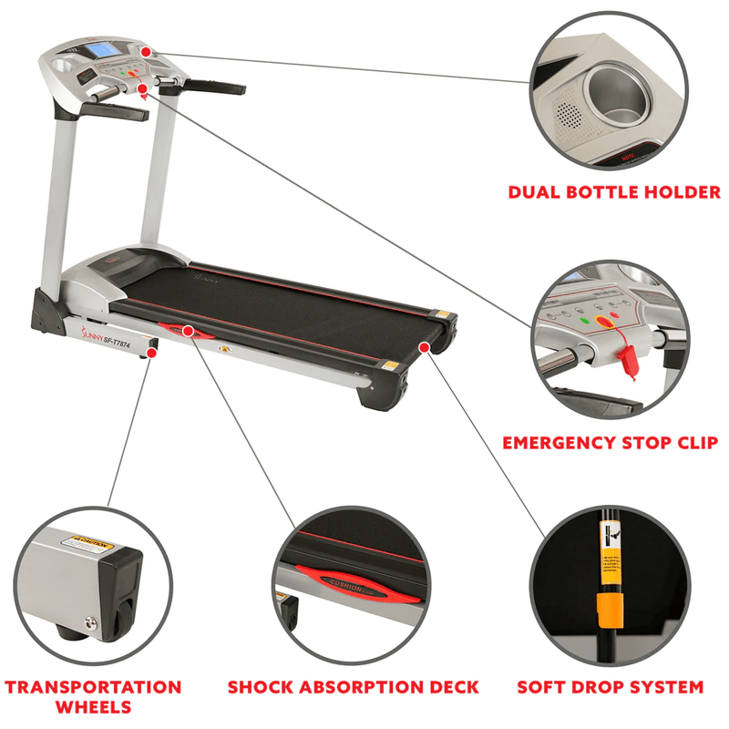 Sunny Health & Fitness Performance Treadmill with Auto Incline