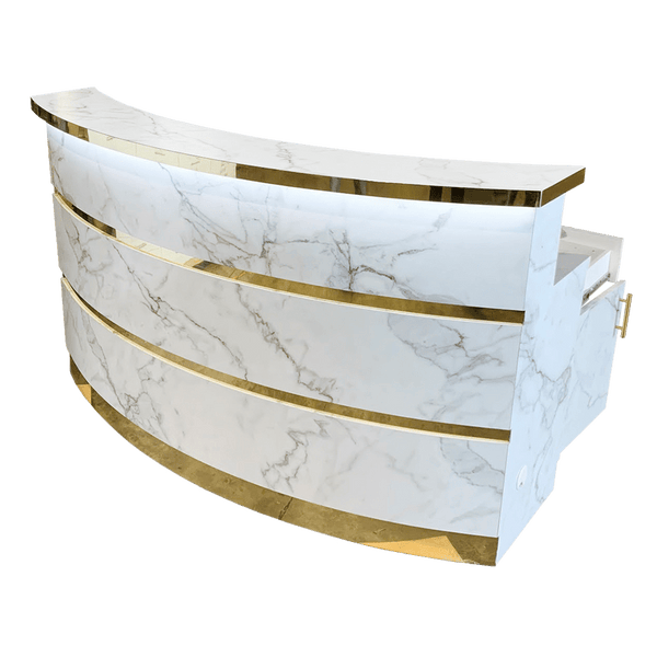 Whale Spa - Gold and Marble Reception Desk