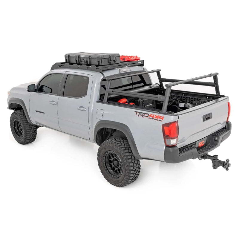 ROUGH COUNTRY ALUMINUM BED RACK | 2005-2023 TOYOTA TACOMA - 73115 + 73114