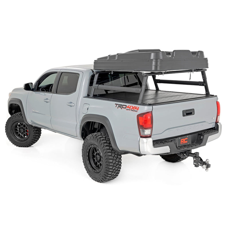 ROUGH COUNTRY ALUMINUM BED RACK | 2005-2023 TOYOTA TACOMA - 73115 + 73114