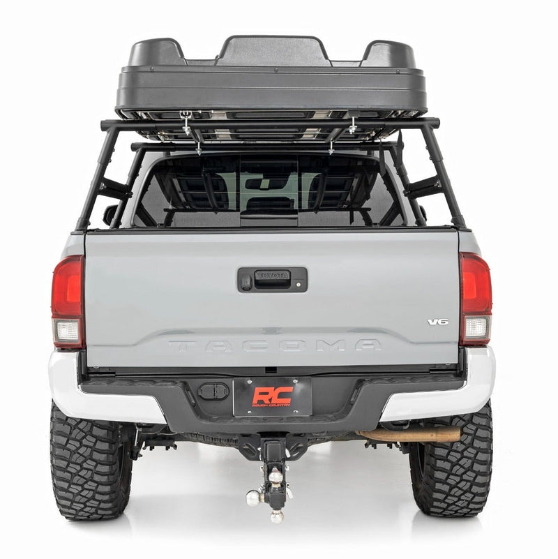 ROUGH COUNTRY ALUMINUM BED RACK | 2005-2023 TOYOTA TACOMA - 73115 + 73114