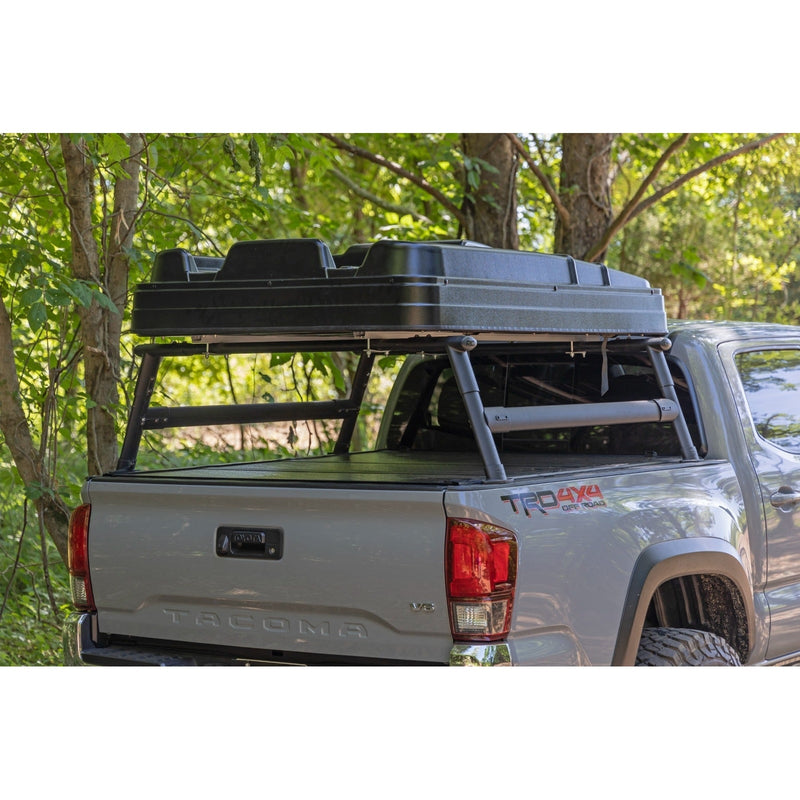 ROUGH COUNTRY ALUMINUM BED RACK | 2005-2023 TOYOTA TACOMA - 73115 + 73114