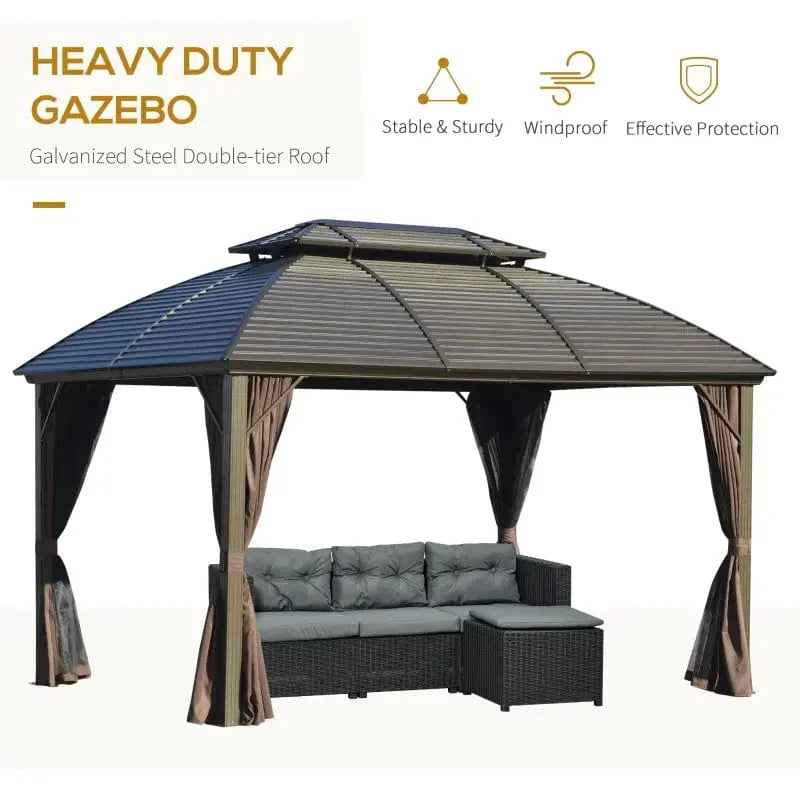 Outsunny 10x12 Hardtop Gazebo - 84C-205