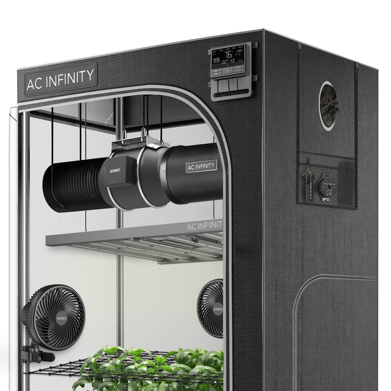 AC Infinity ADVANCE Grow Tent System Pro 4' x 4' | 4-plant Kit | WiFi-Integrated Smart Controls To Automate Ventilation, Circulation, LM301H EVO LED Grow Light AC-PKC44