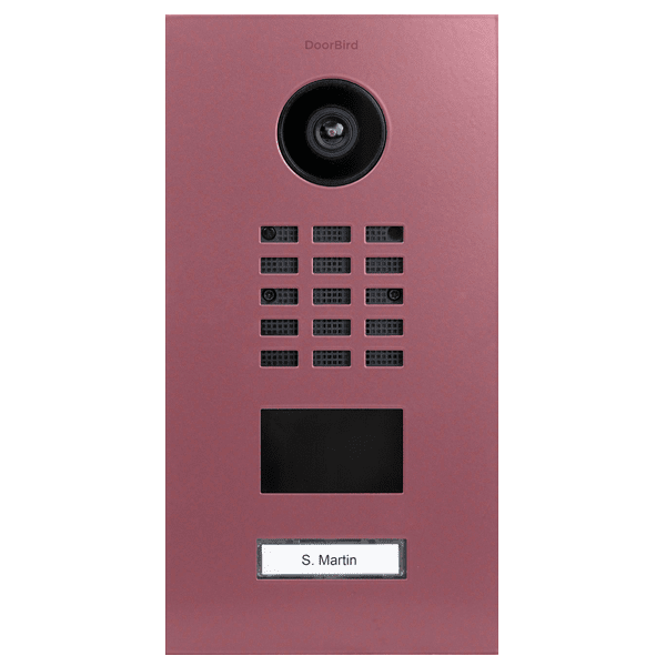 DoorBird D2101V IP Video Door Station, 1 Call Button in Antique Pink, RAL 3014 - 423870253