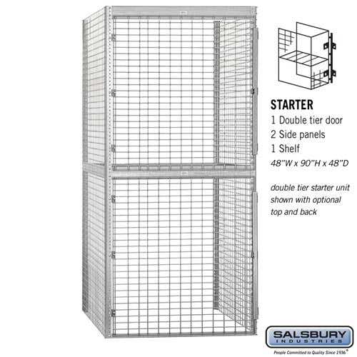 Salsbury 48" Wide Double Tier Bulk Storage Locker - 8243-A