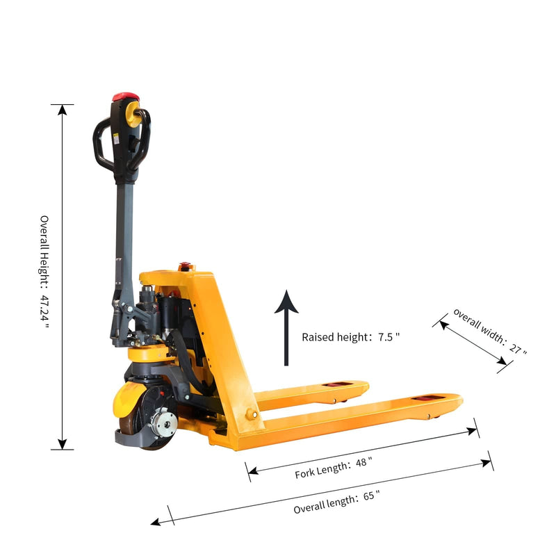 Apollolift  Lithium Full Electric Pallet Jack Lithium Power Pallet Jack 3300lbs Hydraulic Pallet Truck - Backyard Provider