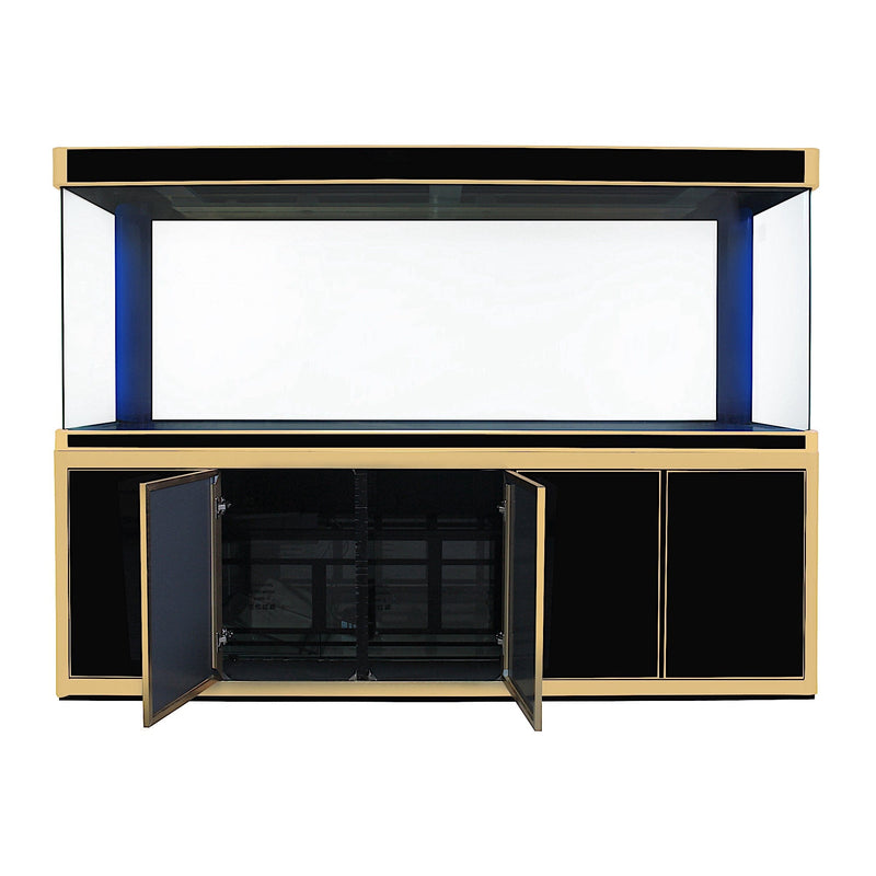 AQUA DREAM 400 GALLON TEMPERED GLASS AQUARIUM BLACK AND GOLD-AD-2300-BK