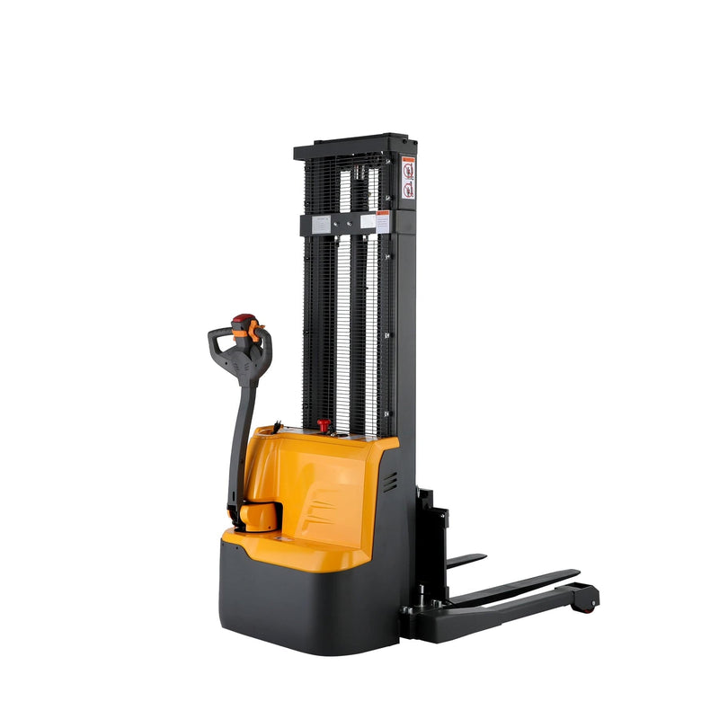 Apollolift Powered Forklift Full Electric Walkie Stacker 3300lbs Cap. Straddle Legs. 98" lifting A-3022 - Backyard Provider