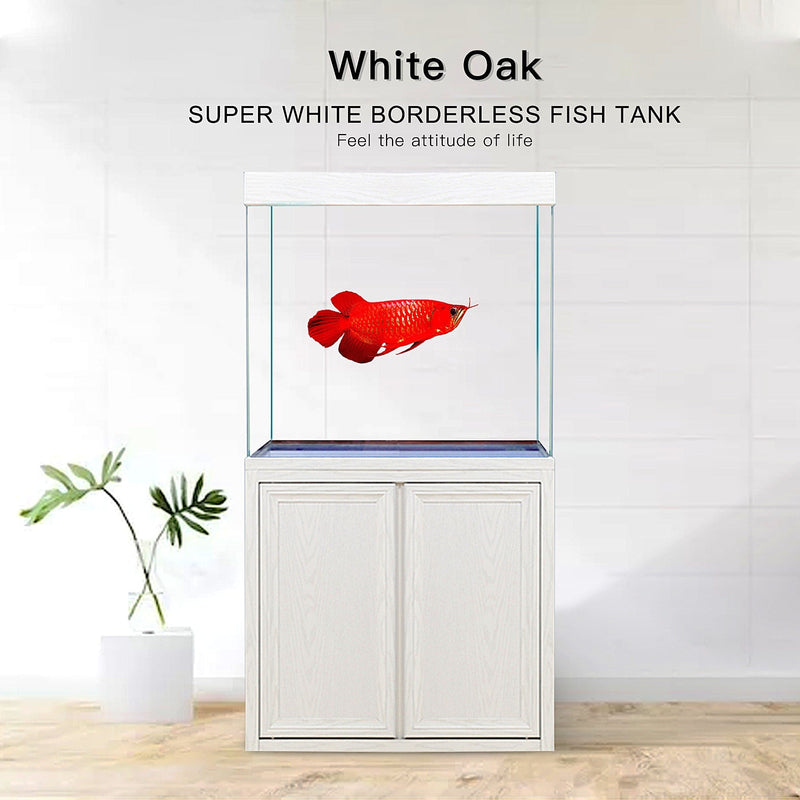 Aqua Dream 100 Gallon Tempered Glass Aquarium White Oak-AD-1060-WO