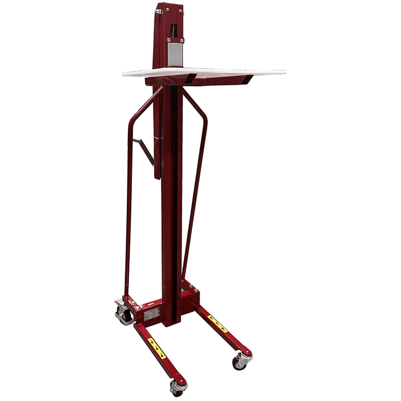 Pake Handling Tools Winch Stacker Manual Work Positioner Truck 220lb Capacity 59" Lift Height New - PAKMS04