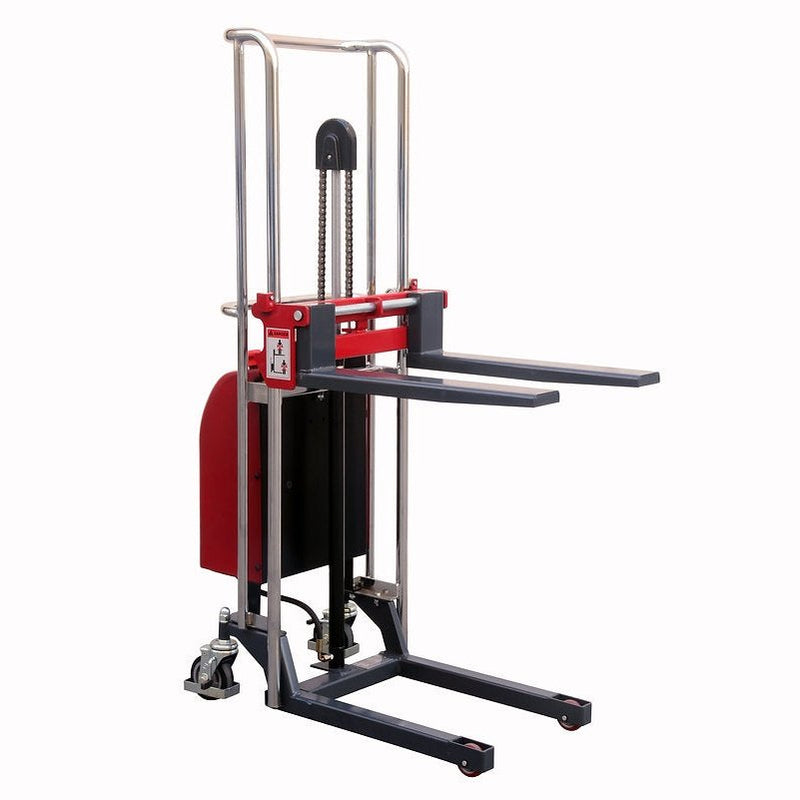 Pake Handling Tools Electric Forklift Stacker 880 lb Capacity 59" Lift Height 25.5" Fork New - PAKES01