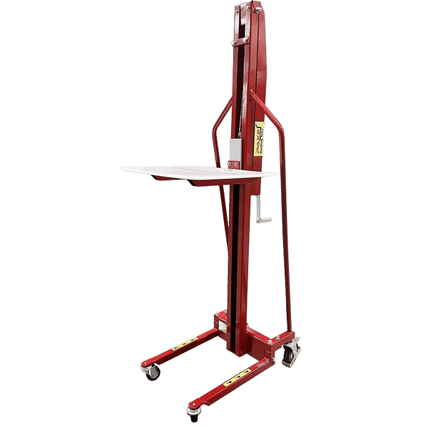 Pake Handling Tools Winch Stacker Manual Work Positioner Truck 220lb Capacity 59" Lift Height New - PAKMS04