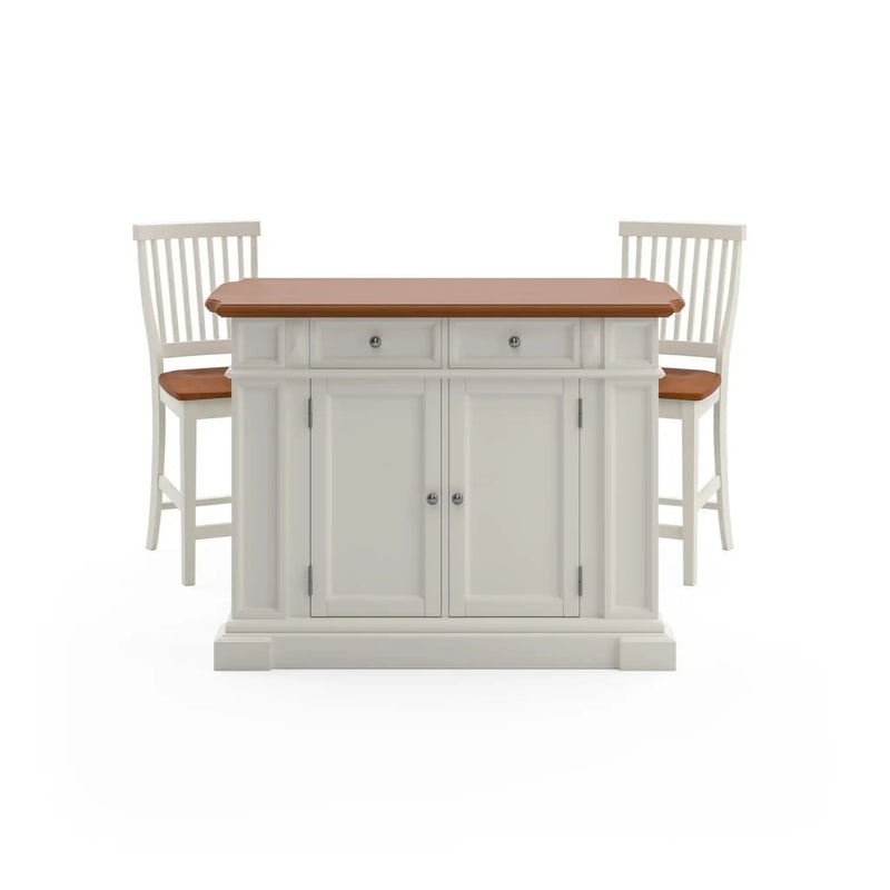 Homestyles Americana Off-White Kitchen Island Set 5002-948.