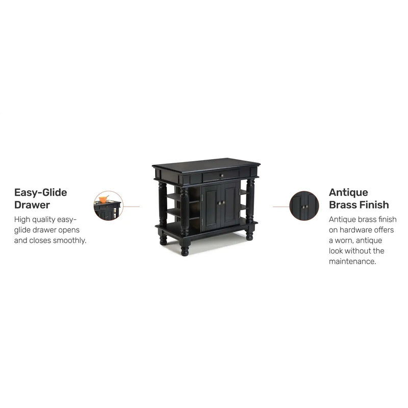 Homestyles Americana Black Kitchen Island - 5092-94