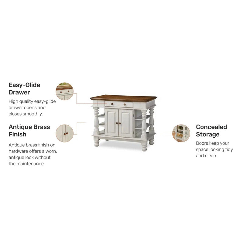 Homestyles Americana Off-White Kitchen Island - 5094-94