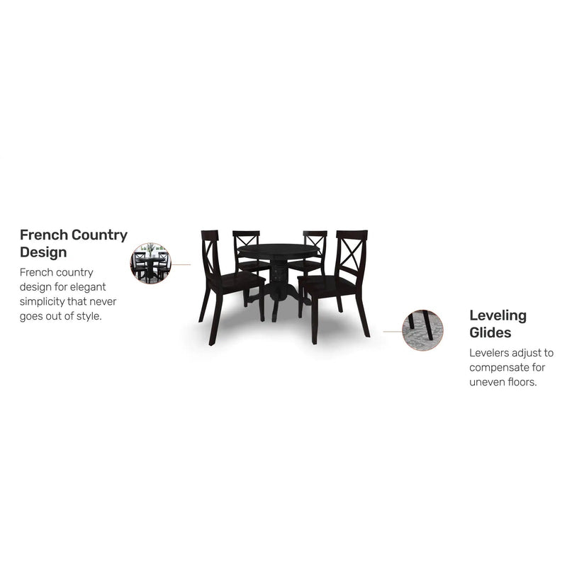 Homestyles Blair Black 5 Piece Dining Set - 5178-318