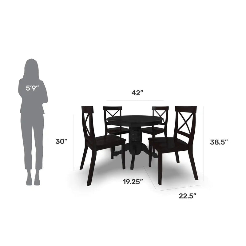 Homestyles Blair Black 5 Piece Dining Set - 5178-318