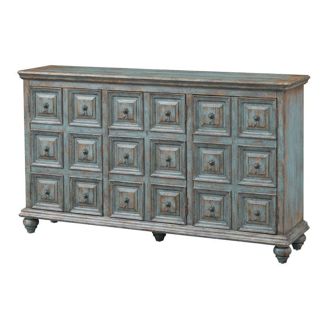 Coast2Coast Home Bell Three Door Credenza Roxanna Aged Blue - 55655