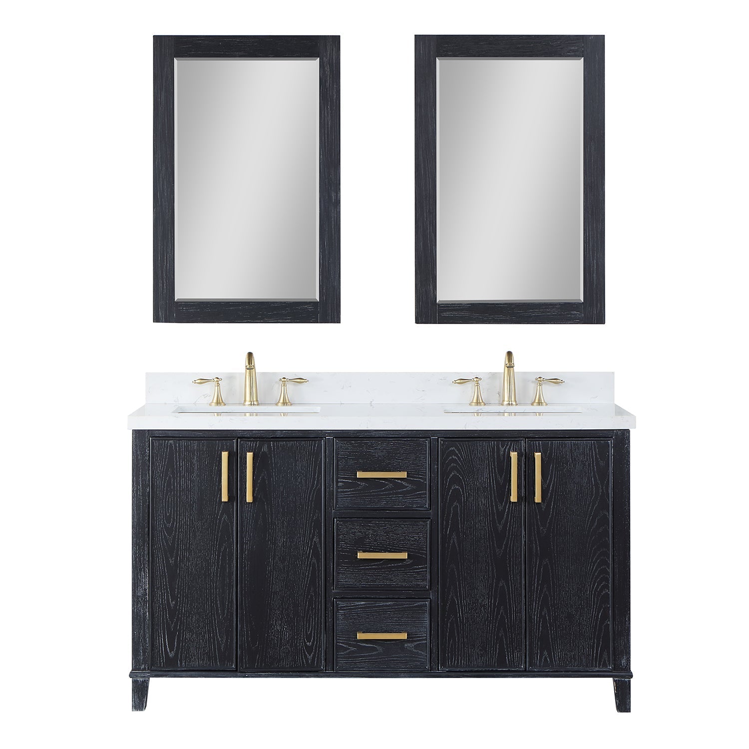 Altair Designs Weiser 72" Double Bathroom Vanity with Composite Aosta White Stone Countertop - 549072-BO-AW-NM - Backyard Provider