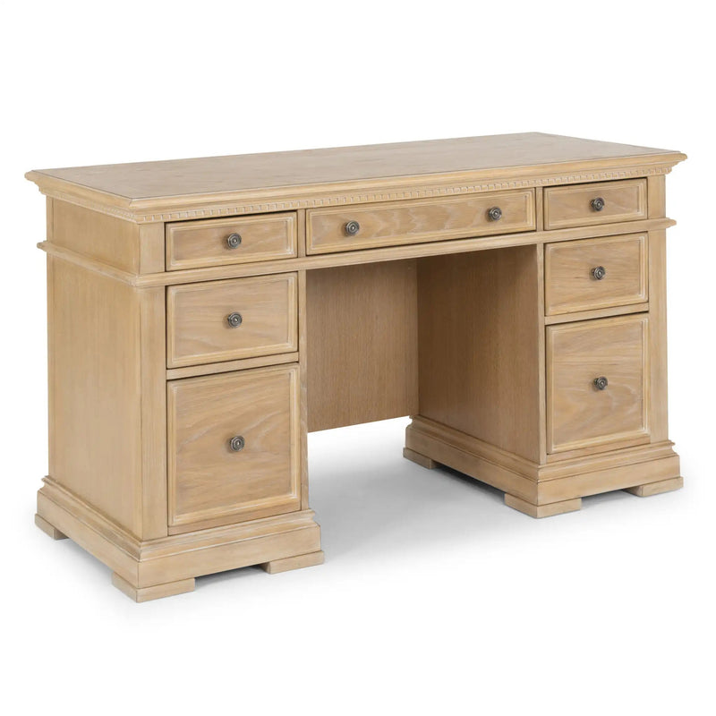 Homestyles Manor House Brown Pedestal Desk - 5504-18