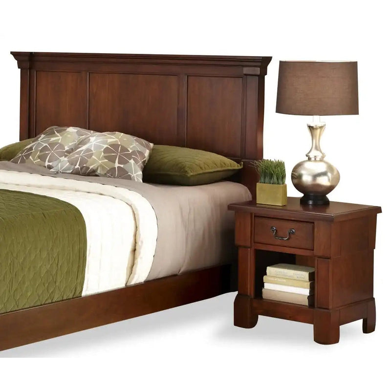 Homestyles Aspen Brown King Headboard and Nightstand - 5520-6015