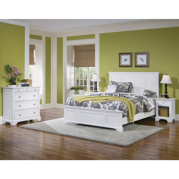 Homestyles Naples Off-White Queen Bed, Nightstand and Chest - 5530-5014