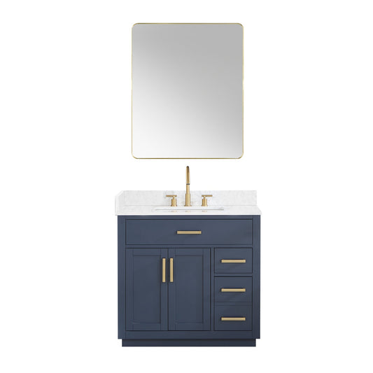 Altair Designs Gavino 36" Single Bathroom Vanity with Composite Stone Countertop - 557036-RB-GW - Backyard Provider