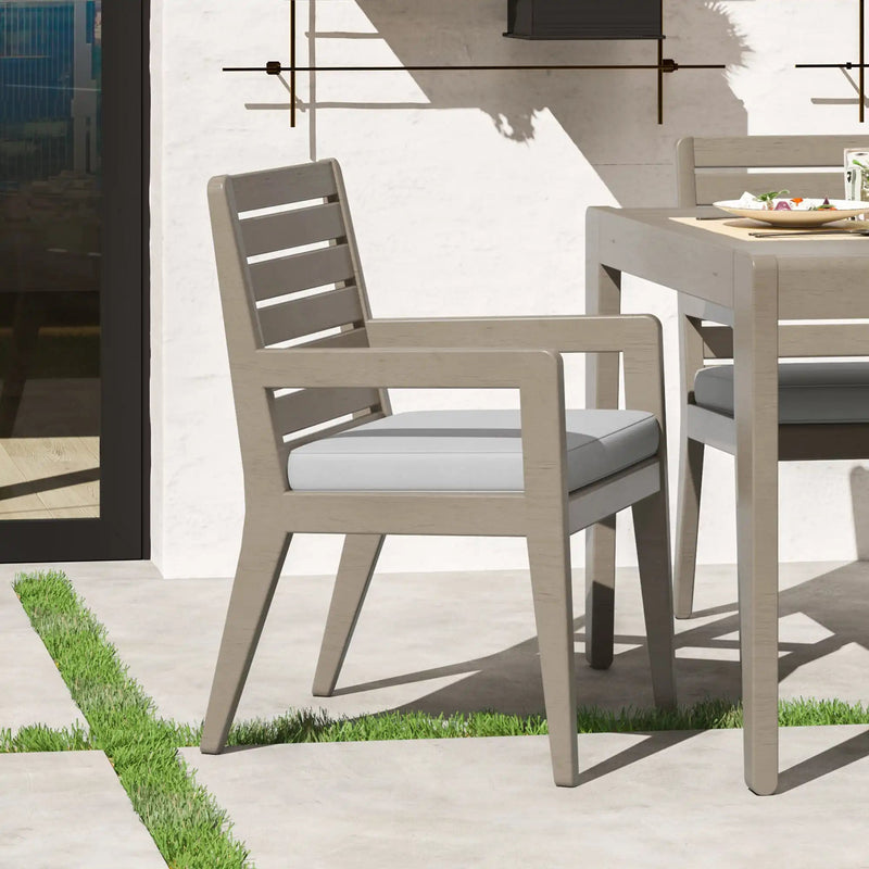 Homestyles Sustain Gray Outdoor Dining Armchair Pair - 5675-81