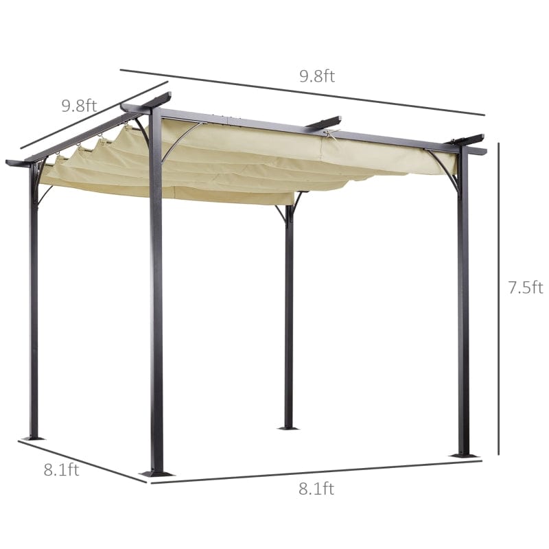 Outsunny 10'x10' Outdoor Patio Classic Pergola - 84C-093