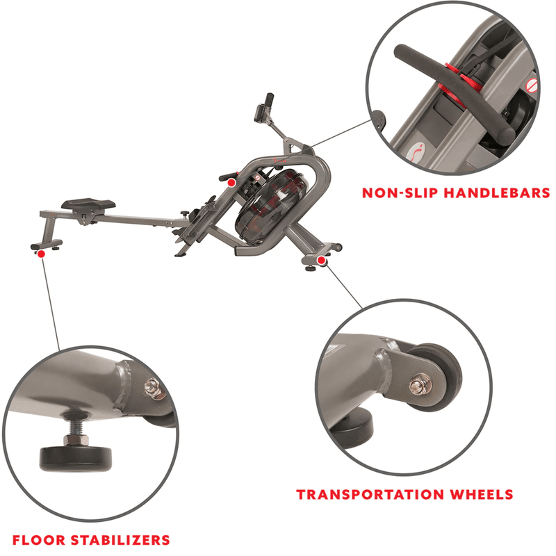 Sunny Health & Fitness Phantom Hydro Water Rowing Machine