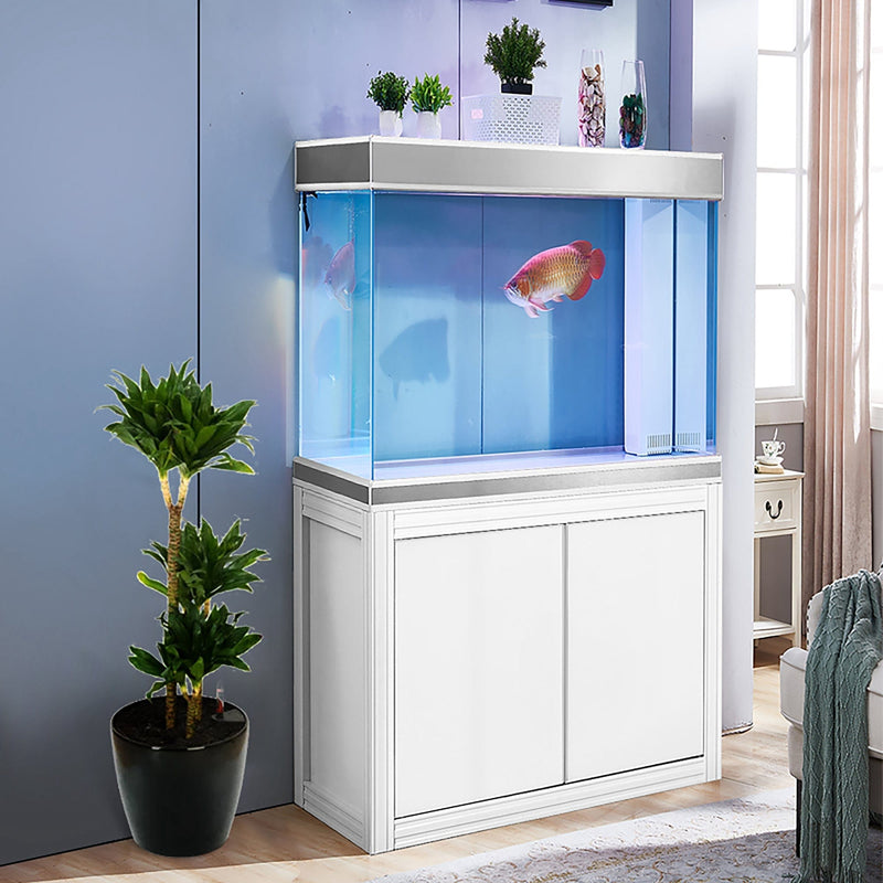 AQUA DREAM TEMPERED GLASS AQUARIUM 110 GALLON FISH TANK COMPLETE SET SILVER EDITION- AD-1060-WS