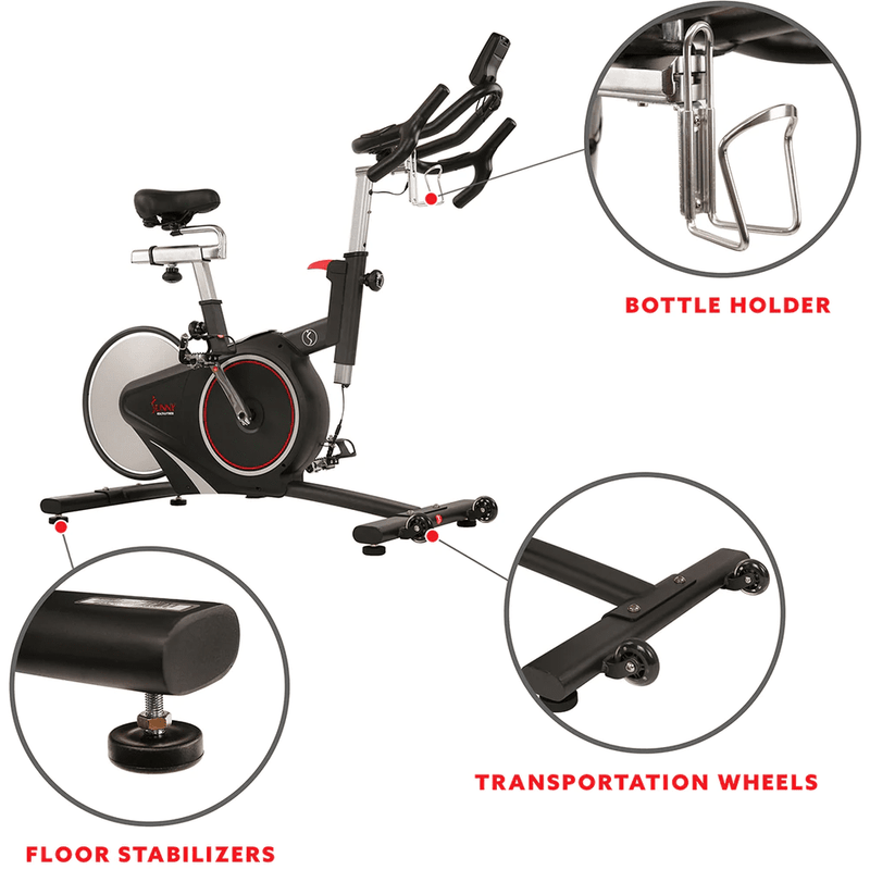 Sunny Health & Fitness Belt Drive Magnetic Indoor Cycling Bike