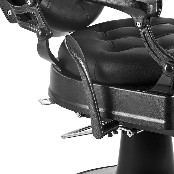 OmySalon BC1101 Vintage Style Heavy Duty Hydraulic Recline Barber Chair - G59000066+G59000068