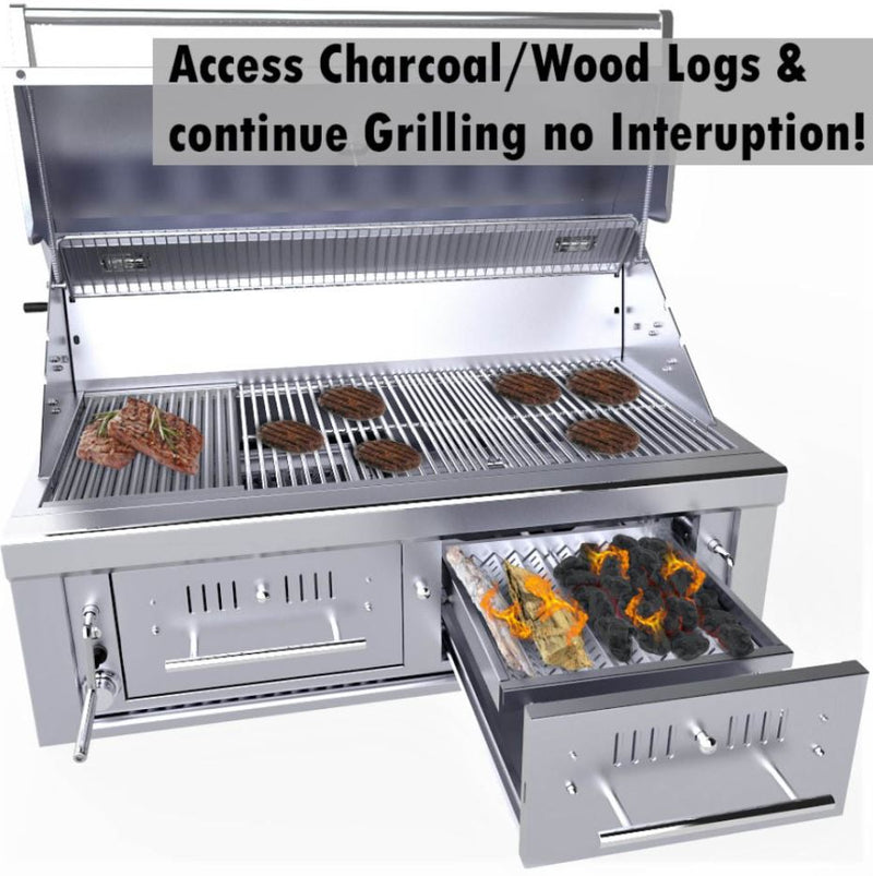 Sunstone Metal Products - 42" Drop in Charcoal Grills EMCHDZ42-LP