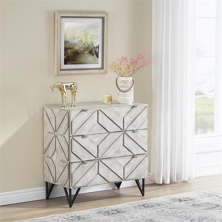 Coast2Coast Home Kimmie Three Drawer Chest Braxton White - 71142