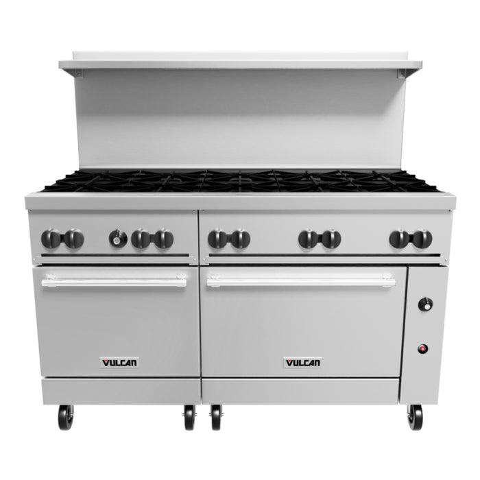 Vulcan 60" Gas 10-Burner Range with 2 Standard Ovens - 358,000 BTU - 60SS-10B