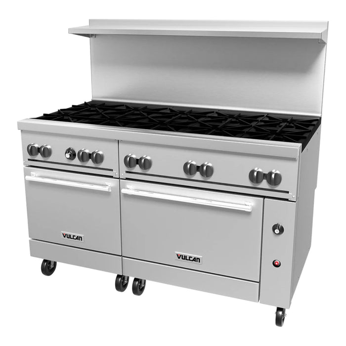 Vulcan 60" Gas 10-Burner Range with 2 Standard Ovens - 358,000 BTU - 60SS-10B