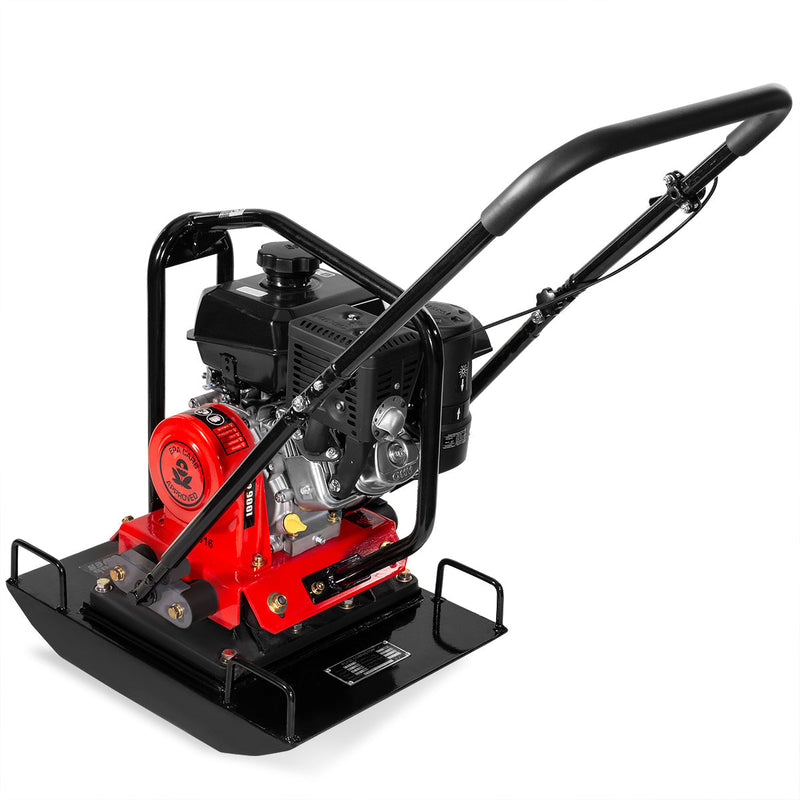 XtremepowerUS Plate Compactor Gas 6hp 208cc 4500lb Force Construction - 61016