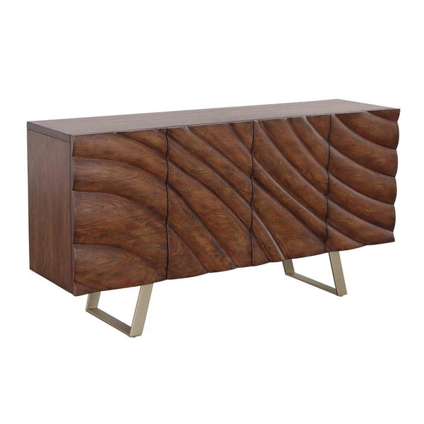 Coast2Coast Home Mojave Four Door Credenza Brown / Champagne - 90345