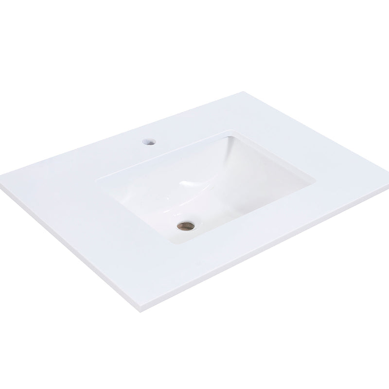 Altair Designs Viterbo Single Sink Bathroom Vanity Countertop in Snow White - 66049-CTP-SW - Backyard Provider