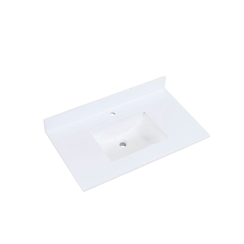 Altair Designs Viterbo Single Sink Bathroom Vanity Countertop in Snow White - 66049-CTP-SW - Backyard Provider