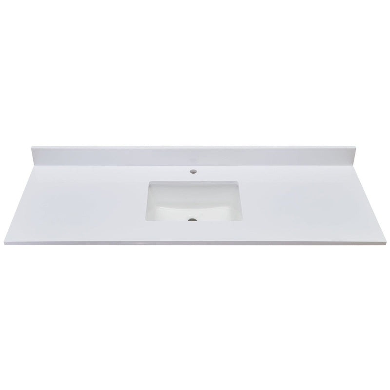 Altair Designs Viterbo Single Sink Bathroom Vanity Countertop in Snow White - 66049-CTP-SW - Backyard Provider