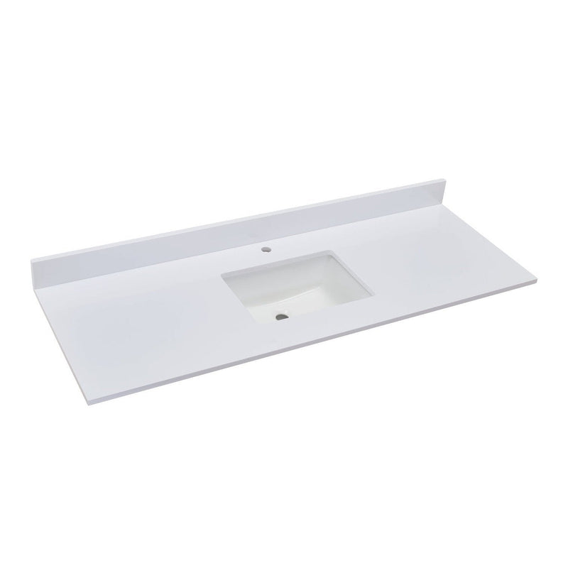 Altair Designs Viterbo Single Sink Bathroom Vanity Countertop in Snow White - 66049-CTP-SW - Backyard Provider