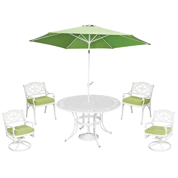 Homestyles Sanibel White 6 Piece Outdoor Dining Set - 6652-32856C