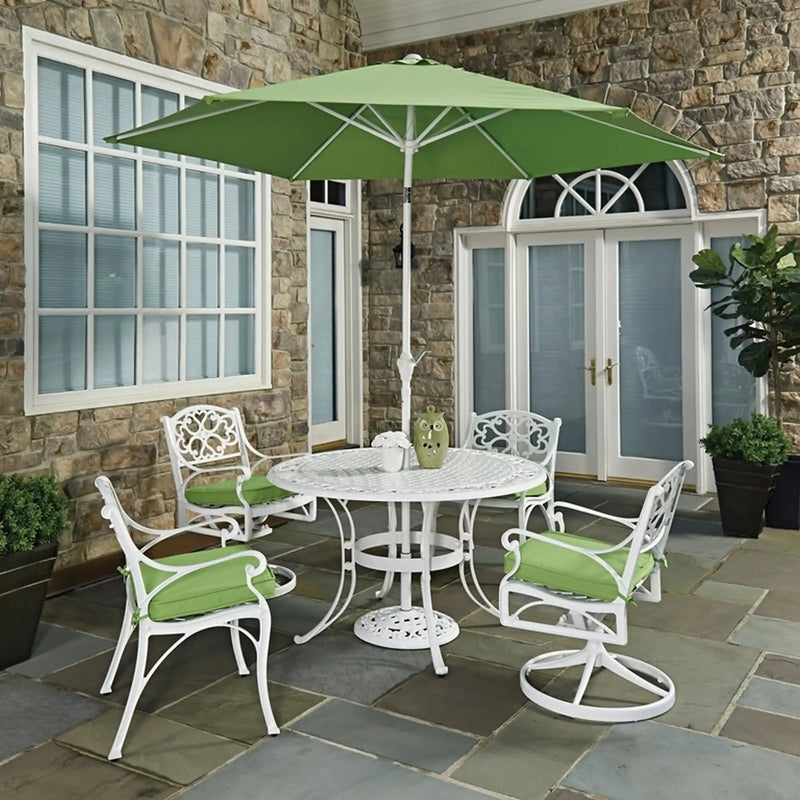 Homestyles Sanibel White 6 Piece Outdoor Dining Set - 6652-32856C